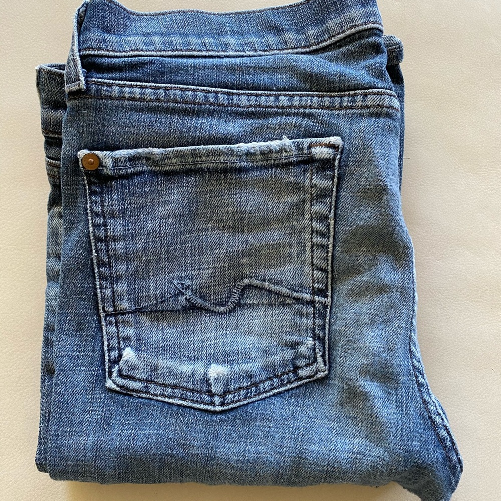 7 for all mankind light wash jeans